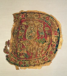 Teppich mit Darstellungen von Heiligen, ägyptisch, koptische Periode, 4.-12. Jahrhundert